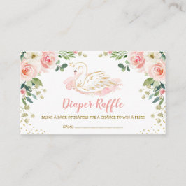 Chic Svan Princess  Guld Blommigt Diaper Raffle Tilläggskort