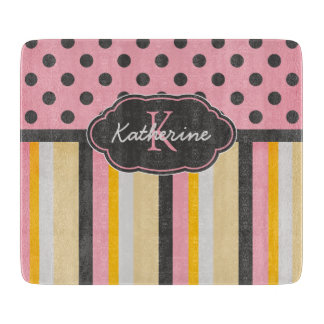 Chic svart tavlarandar och polka dots för Monogram