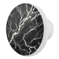Chic svart & vit marmorerad look glamour