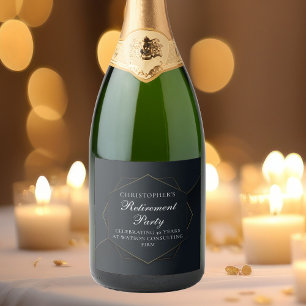 Chic Svarta Guld-Anpassningsbarna Pension Party