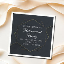 Chic Svarta Guld-Anpassningsbarna Pension Party