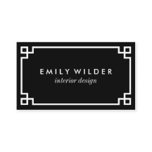 Chic Svarta och vita grekiska Nyckel