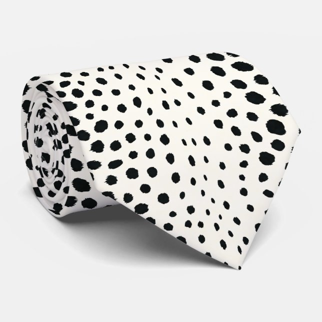 Chic svartvit cheetah print mönster monogram slips (Rullad)