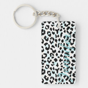 Chic svartvit cheetah-tryckmonogram