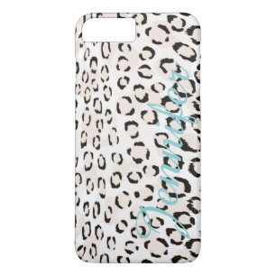 Chic svartvit cheetahtryckmonogram