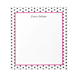 Chic Svartvit polka punkt Anteckningsblock