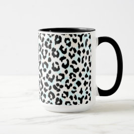 Chic svartvitt cheetahtryck mugg