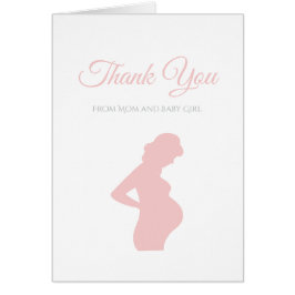 Chic Tack Girl Baby Shower Pregnant Baby Bump OBS Kort