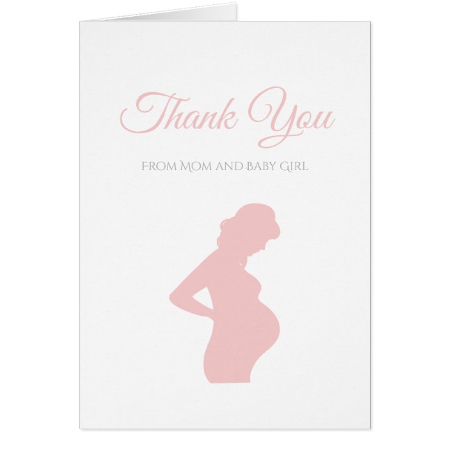 Chic Tack Girl Baby Shower Pregnant Baby Bump OBS Kort (Framsidan)