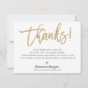 CHIC TACK moderna kalligrafi guld glitter Kort