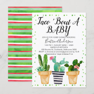 Chic Taco Bout A Baby Baby Shower-inbjudan Inbjudningar