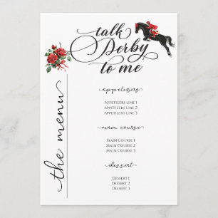 Chic Talk Derby to Me Tävling Horse Party Equestri Meny