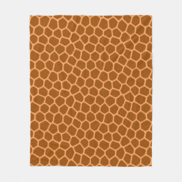 Chic Tan Girafftryckt Flygblankett Fleecefilt