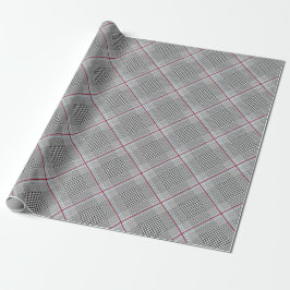 Chic Tartan Burgundy, Black and White Presentpapper