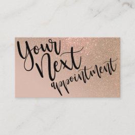 Chic Taupe Guld Glitter-övertoningstyp Tidsbeställning Kort