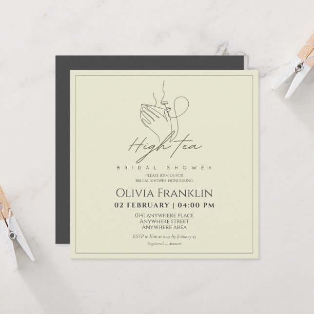 Chic, te party möhippa inbjudningar (Fram/Back In Situ)