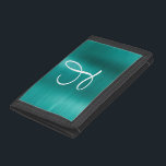 Chic Teal Brushed Metall White Monogram<br><div class="desc">Lägg till ett glam i din sensemble med den här personligen för elegant. Den här chicens designmall har ett stort vitt skriptmonogram på bakgrunden till tealborstat metalliskt struktur. En unik gigantisk gåva till födelsedag,  helgdagar och alla speciella tillfällen. Designad bara för dig av Extreme Tees!</div>