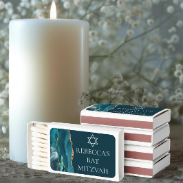 Chic Teal Guld Bat mitzvah Personligen Party