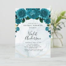 Chic Teal och Guld Peony Möhippa