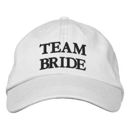 Chic Team Bride svart och vit brudtärna Broderad Keps