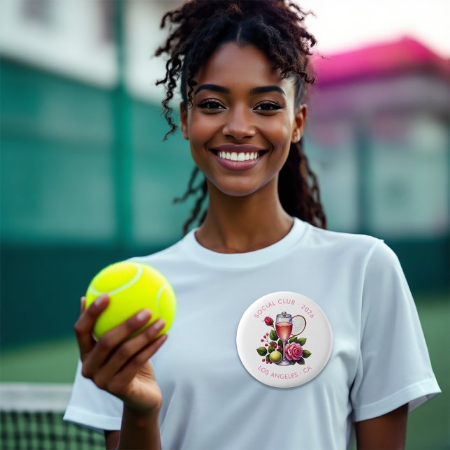 Chic Tennis Social Klubb Bachelorette helg Knapp (Chic Tennis Social Club Bachelorette weekend Button)