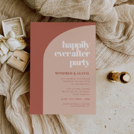 Chic terracotta bågar lyckligtvis allt efter party inbjudningar