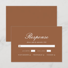 Chic Terracotta Bröllop OSA Card