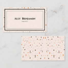 Chic terrazzo mönster visitkort