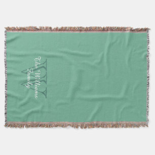 CHIC THROW_"Family"-NAMN ÖVER MONOGRAM Filt