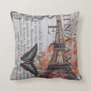 chic tidskrift fransk Paris Eiffel Torn Kudde