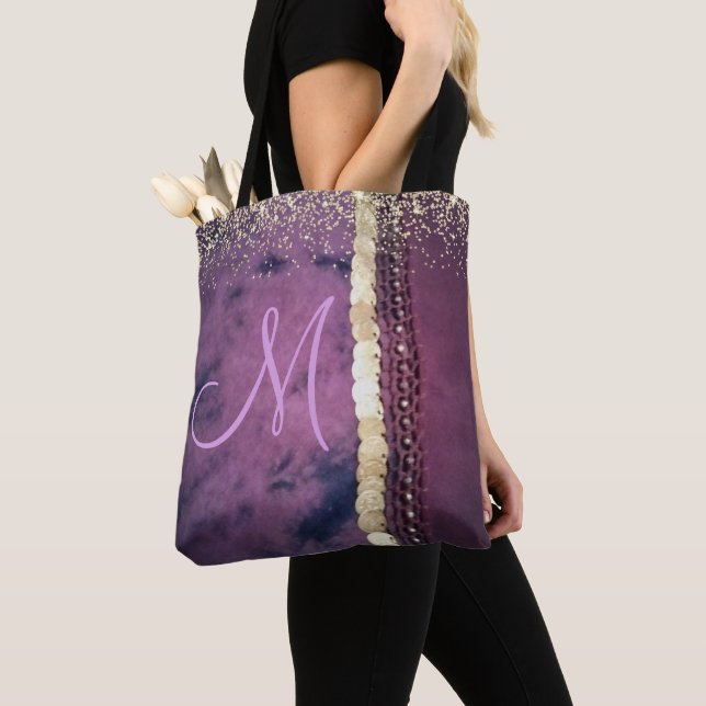 Chic Tie Dye Monogram Gypsy Scarf Tygkasse (Närbild)