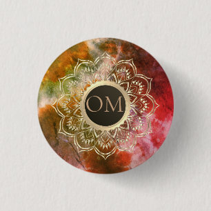 Chic Tie Dye OM Mandala Knapp