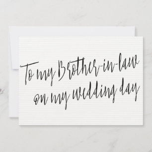 Chic till min svärbror på min bröllopsdag