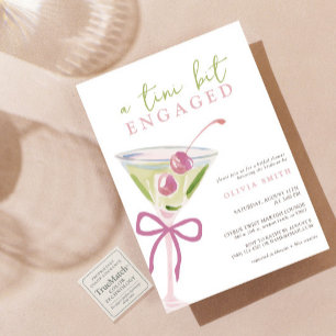 Chic Tini Bit Engaged Martini Möhippa Inbjudningar