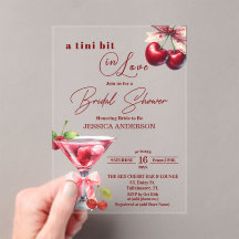 Chic Tini Bit in Love Cherry Martini Bröllopsdusch