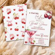 Chic Tini Bit in Love Cherry Martini Bröllopsdusch