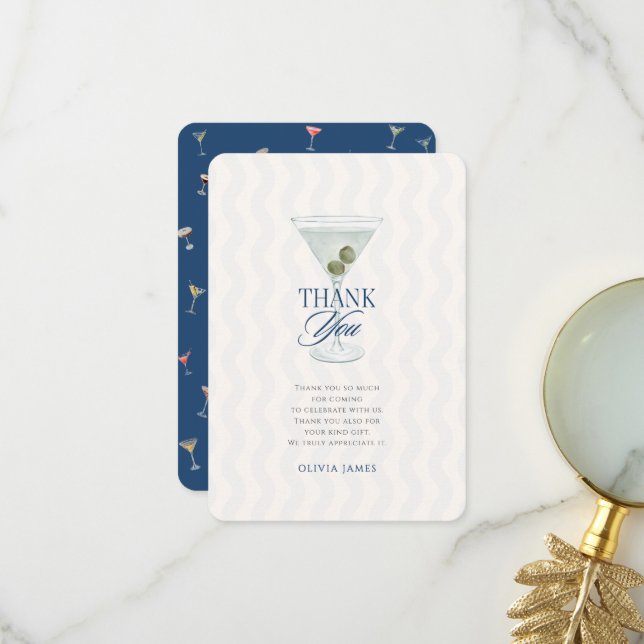 Chic tini en pojke baby shower tack kort (Fram/Back In Situ)