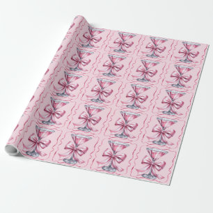 Chic Tjejlig Rosa Martini Coquette Satin Slöja Presentpapper