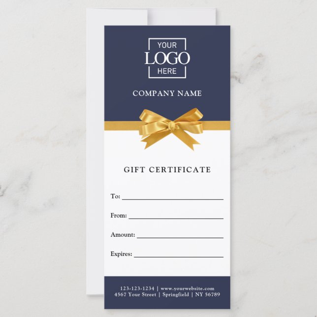 Chic Trendy Business Personalized Gift Certificate (Framsida)