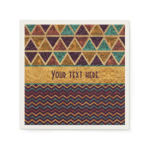 Chic Triangles Chevrons Fake Glitter Guld Foil