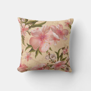 Chic Tropical Modern Watercolor Blommigt Kudde