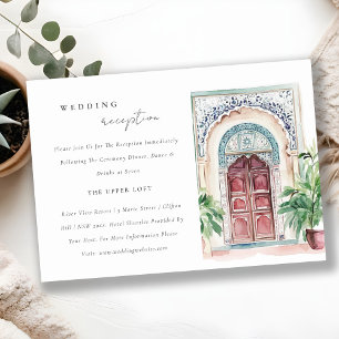 Chic Tropical Moroccan Doorway bröllopsmottagning Tilläggskort