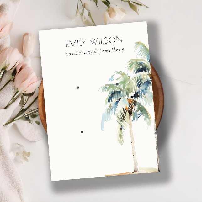 Chic Tropiska kusten Handflatan Träd 2 Ökningen Vi Visitkort (Skapare uppladdad)