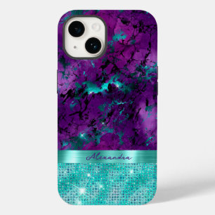 Chic Turcos Lila Marble Faux Glitter Monogram