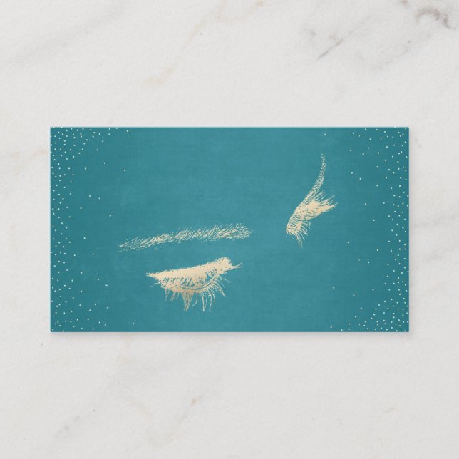 Chic Turkos Eyelash Extensions Visitkort (Framsida)