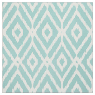 Chic turkos ikat tribal diamant mönster tyg