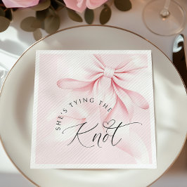 Chic Tying the Knot Bröllopsfestinladning Pappersservett