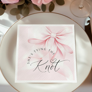Chic Tying the Knot Bröllopsfestinladning Pappersservett