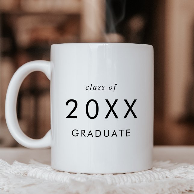 Chic Typografi år Student Studenten Kaffemugg (Skapare uppladdad)