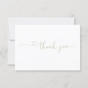 Chic Typografi Elegant Sage Grönt Heart Tack Kort